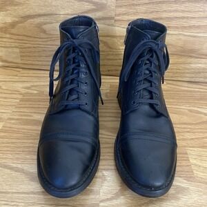 Thursday Boot Company Major Black Leather Lug Sole Men's Size 9.5 US Side Zipper